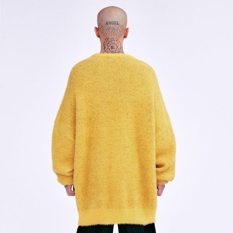 AJOBYAJO SPORTY LOGO SWEATER YELLOW – HOLYSTREET